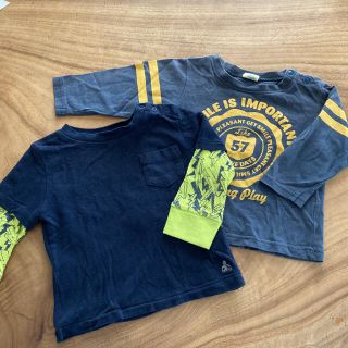 ベビーギャップ(babyGAP)のBABY GAP 男の子　ロンT 2枚セット　80 12-18months(Ｔシャツ)