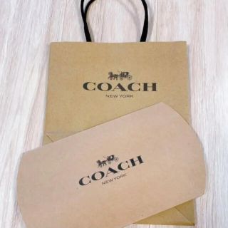 コーチ(COACH)の新品♡未使用♡コーチ オリジナルの紙袋1枚と小物用の箱1枚のラッピングセット(ショップ袋)