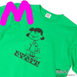 ピーナッツ(PEANUTS)の新品 木梨サイクル x ピーナッツ スヌーピー Tシャツ M グリーン 木梨憲武(Tシャツ/カットソー(半袖/袖なし))