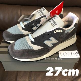 ニューバランス(New Balance)の27cm KITH × NEW BALANCE 998 STEEL BLUE(スニーカー)