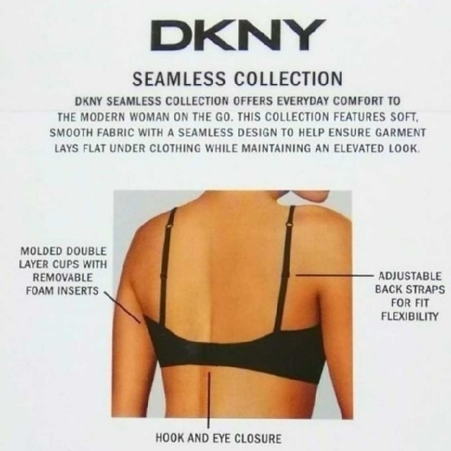 DKNY(ダナキャランニューヨーク)の処分品ラスト2個　DKNY シームレスブラジャー ２枚 Mサイズ ピンク　グレー レディースの下着/アンダーウェア(ブラ)の商品写真