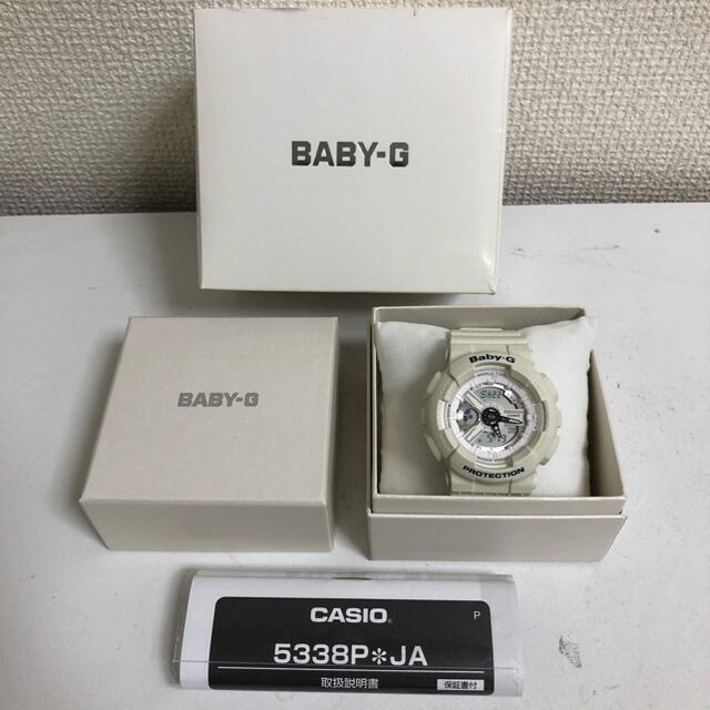 CASIO Baby-G 腕時計☆ 5338P-JA 未使用 電池切品 ホワイト レディースのファッション小物(腕時計)の商品写真