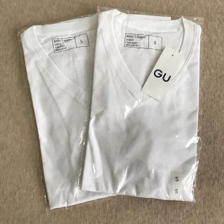 ジーユー(GU)のGU  VネックTシャツ　メンズ　半袖2枚セット(Tシャツ/カットソー(半袖/袖なし))