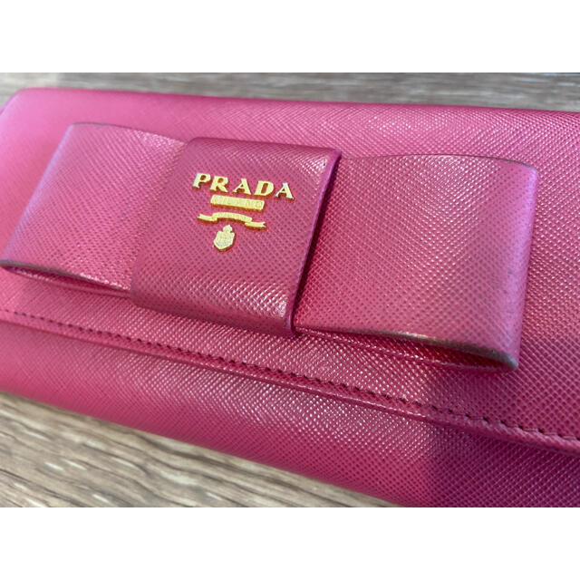 ★大幅値下げ!【正規品】PRADA プラダ 箱付き サフィアーノリボン長財布