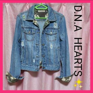 美品✨D.N.A HEARTS✨❗Gジャン ダメージ加工 デニムジャケット(Gジャン/デニムジャケット)