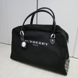 バーバリー(BURBERRY)の週末セール【美品】　バーバリー　ゴルフ　ボストンバッグ　黒　チェック(ボストンバッグ)