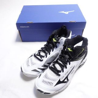 ミズノ(MIZUNO)のMIZUNO　ウェーブライトニングZ5MID ホワイト/ブラック/イエロー(スニーカー)