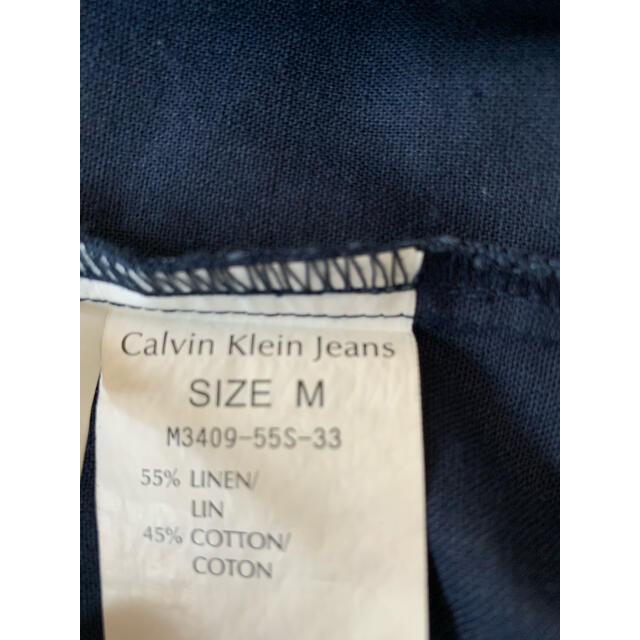 Calvin Klein(カルバンクライン)のカルバン・クライン   ブラウス　紺 レディースのトップス(シャツ/ブラウス(長袖/七分))の商品写真