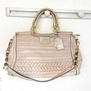 コーチ(COACH)のCOACH マディソン プリーテッド ギャザード レザー キャロライン　バッグ(トートバッグ)