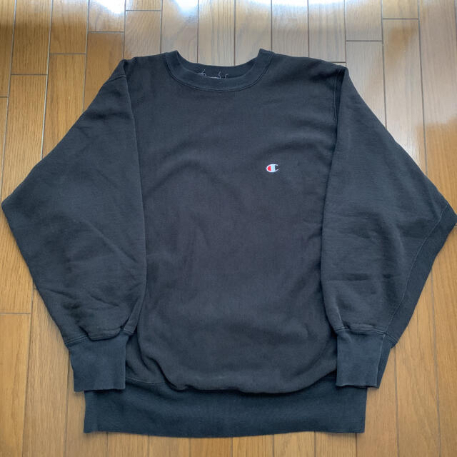 ライトブラウン/ブラック 超希少 80s Champion reverse weave 黒 L