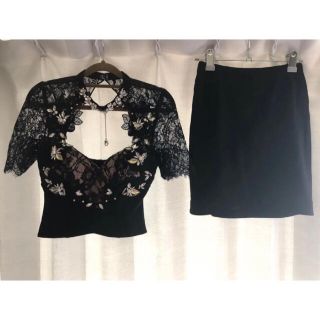 ローブ(ROBE)のrobe de fleurs キャバドレス  セットアップ　S(ナイトドレス)