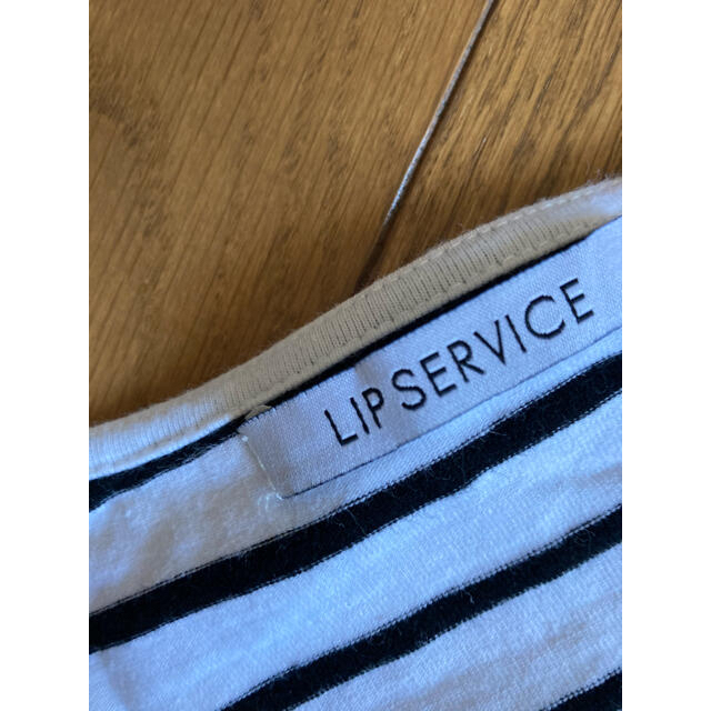 LIP SERVICE(リップサービス)のボーダー　トップス　Tシャツ　リップサービス レディースのトップス(Tシャツ(半袖/袖なし))の商品写真