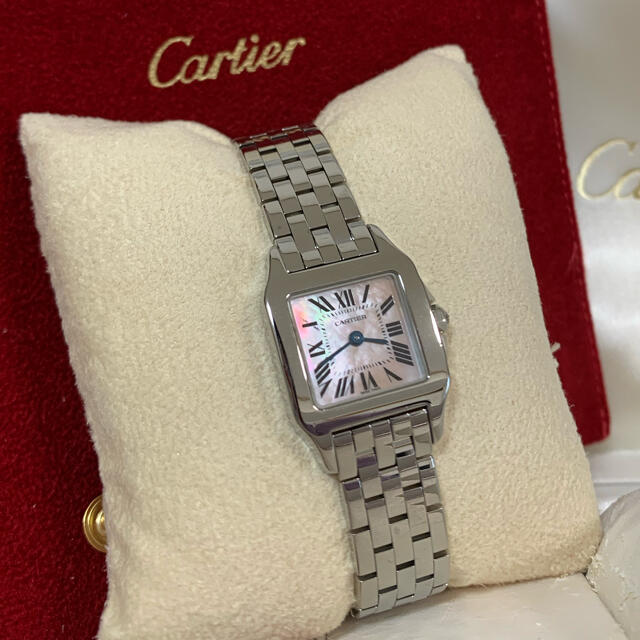 Cartier(カルティエ)の極美品✨カルティエサントスドゥモワゼル限定ピンクシェル💕SM  レディースのファッション小物(腕時計)の商品写真