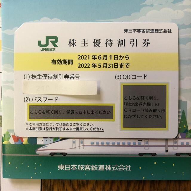 JR(ジェイアール)のJR東日本　株主優待　乗車券2021年〜2022年 チケットの優待券/割引券(その他)の商品写真