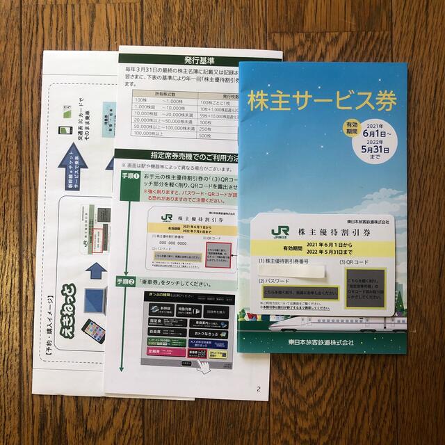 JR(ジェイアール)のJR東日本　株主優待　乗車券2021年〜2022年 チケットの優待券/割引券(その他)の商品写真