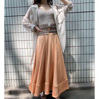 アメリヴィンテージ(Ameri VINTAGE)の【最終値下げ】MEDI LADY FLARE SKIRT(ロングスカート)