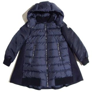 モンクレール(MONCLER)のモンクレール BLOIS ウール 切替 ダウン コート 10A 140cm 紺(コート)