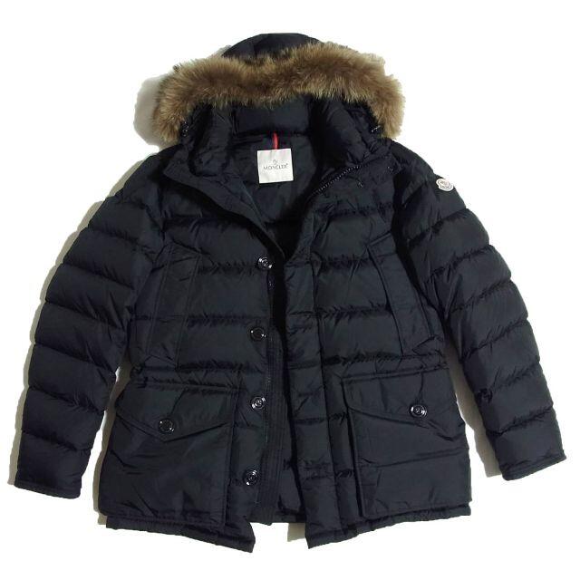 MONCLER(モンクレール)のモンクレール CLUNY クルーニー ファー ダウン ジャケット コート 4 黒 メンズのジャケット/アウター(ダウンジャケット)の商品写真