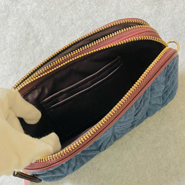 【新品】コーチ COACH  ポーチ ギャザード デニム