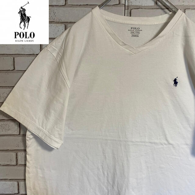 POLO RALPH LAUREN(ポロラルフローレン)の90s 古着 ポロ ラルフローレン 刺繍ロゴ ビッグシルエット ゆるだぼ メンズのトップス(Tシャツ/カットソー(半袖/袖なし))の商品写真