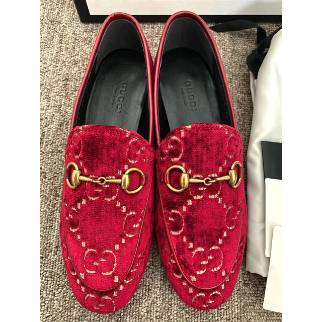 ☆新品未使用☆ グッチ ホースビット GGベルベット ローファー