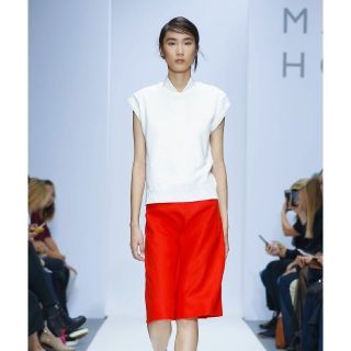 マーガレットハウエル(MARGARET HOWELL)の【美品】MARGARET HOWELL 16ss リネンスカート 麻 春夏(ひざ丈スカート)