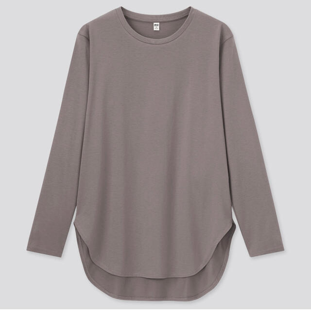 UNIQLO(ユニクロ)のユニクロ コットンロングシャツテールT レディースのトップス(Tシャツ(長袖/七分))の商品写真