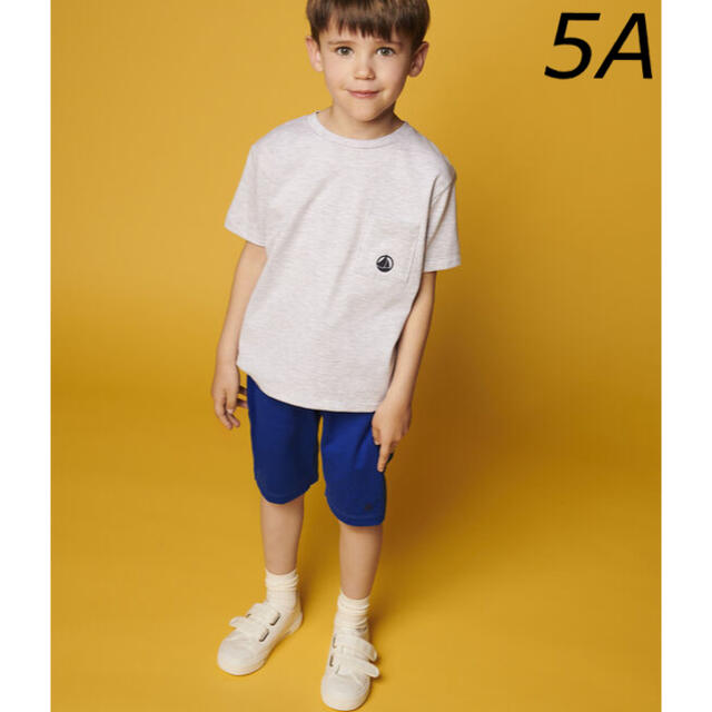 PETIT BATEAU(プチバトー)の新品未使用  プチバトー  カラー  半袖  Tシャツ  5ans キッズ/ベビー/マタニティのキッズ服男の子用(90cm~)(Tシャツ/カットソー)の商品写真