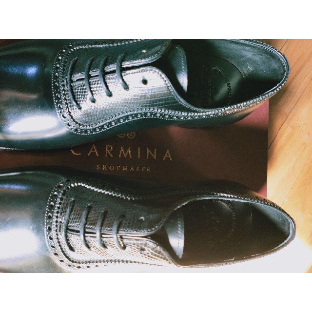 未使用 送料無料 carmina カルミーナ コードバン リザード 袋箱付き