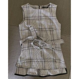 ザラ(ZARA)の【a様専用】ZARA ぺプラムトップス　チェック(シャツ/ブラウス(半袖/袖なし))