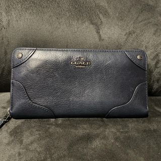 コーチ(COACH)のcoach コーチ 長財布 ミッキーグレーンレザーアコーディオンスタッズ(長財布)