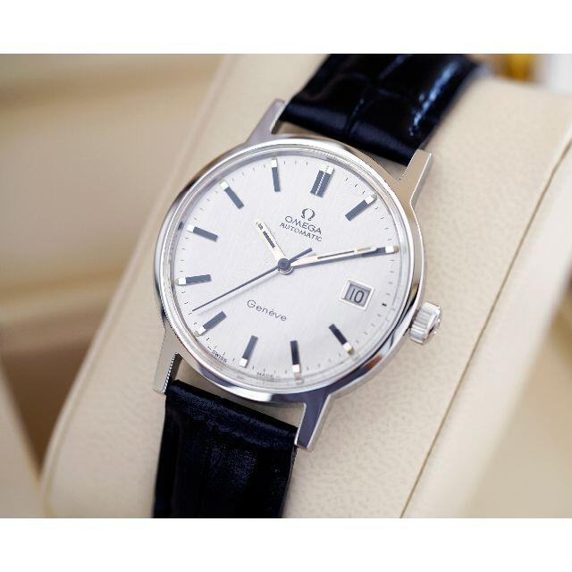 OMEGA(オメガ)の美品 オメガ ジュネーブ シルバー オートマティック デイト メンズ Omega メンズの時計(腕時計(アナログ))の商品写真