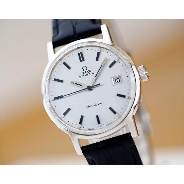 OMEGA(オメガ)の美品 オメガ ジュネーブ シルバー オートマティック デイト メンズ Omega メンズの時計(腕時計(アナログ))の商品写真