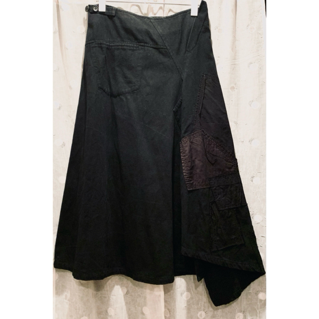 スカートY’s ワイズ 15SS コットンリネン パッチワーク スカート