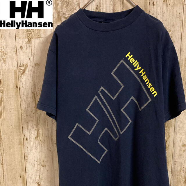 HELLY HANSEN(ヘリーハンセン)のヘリーハンセン　tシャツ　カットソー　ビックプリントロゴ　メンズ　古着 メンズのトップス(Tシャツ/カットソー(半袖/袖なし))の商品写真