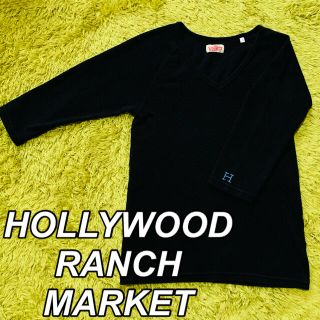 ハリウッドランチマーケット(HOLLYWOOD RANCH MARKET)のハリウッドランチマーケット　ブラック七部丈S size(Tシャツ(長袖/七分))