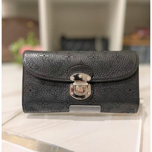 美品☆ ルイヴィトン ポルトフォイユ アメリア ノワール - 財布