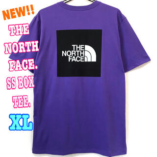 ザノースフェイス(THE NORTH FACE)のユニセックス ♪ 新品 ノースフェイス  BOX Tシャツ パープル 紫 XL (Tシャツ/カットソー(半袖/袖なし))