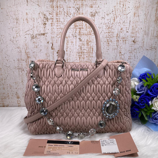 ✨美品✨MIUMIU ミュウミュウ マテラッセ 2way ショルダークリスタル