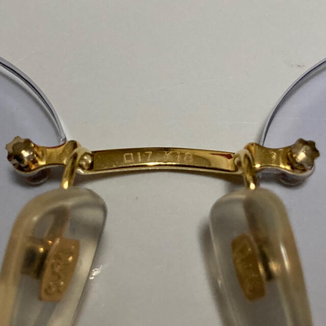 中古 激安 LANCETTI K18 メガネ 18金無垢 眼鏡 ランチェッティ