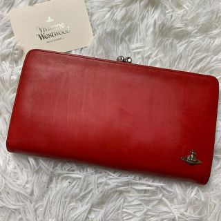 ヴィヴィアンウエストウッド(Vivienne Westwood)のヴィヴィアンウエストウッド がま口 長財布 オーブ レッド 赤 牛革(財布)