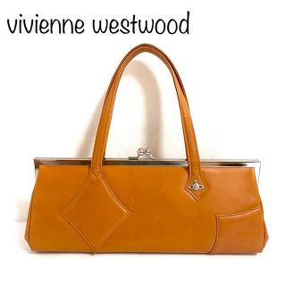 ヴィヴィアンウエストウッド(Vivienne Westwood)の希少品 ヴィヴィアンウエストウッド がま口 レザーハンドバッグ オーブ付(ハンドバッグ)