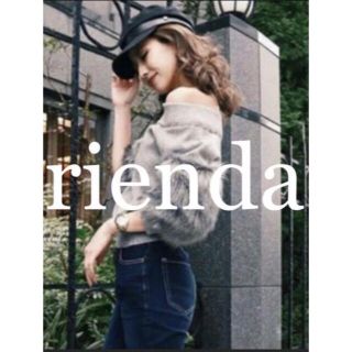 リエンダ(rienda)のrienda  ファースリーブ　ニットトップス(ニット/セーター)