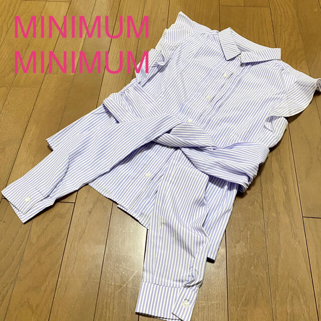 MINIMUM(ミニマム)の新品タグ付き★MINIMUM MINIMUM ストライプ　ブラウス レディースのトップス(シャツ/ブラウス(半袖/袖なし))の商品写真