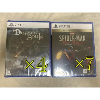 プレイステーション(PlayStation)のps5 デモンズソウル　スパイダーマン(PCゲームソフト)