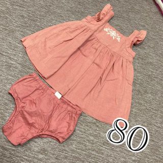 ベビーギャップ(babyGAP)の美品　ベビーgap ワンピース　パンツ付き(ワンピース)