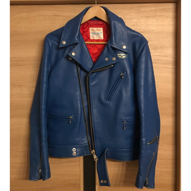 ルイスレザー サイクロン ブルー - ライダースジャケット ルイスレザー サイクロン ブルー - ライダースジャケット