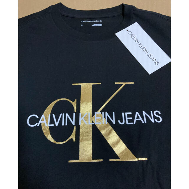 Calvin Klein(カルバンクライン)の新品[M] Calvin Klein カルバンクライン メンズ ロゴTシャツ 黒 メンズのトップス(Tシャツ/カットソー(半袖/袖なし))の商品写真