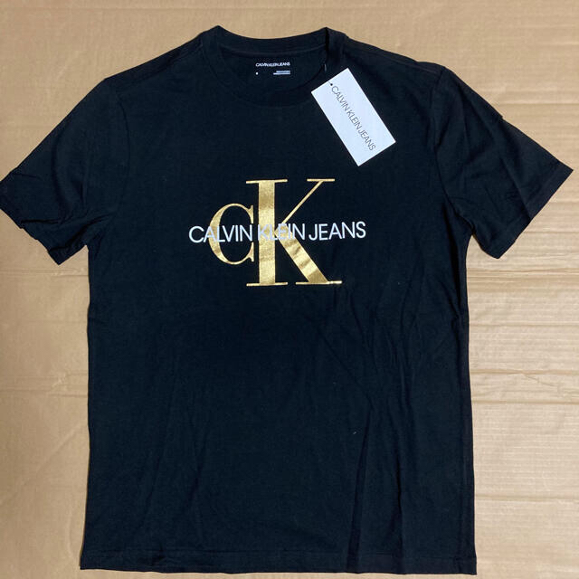 Calvin Klein(カルバンクライン)の新品[M] Calvin Klein カルバンクライン メンズ ロゴTシャツ 黒 メンズのトップス(Tシャツ/カットソー(半袖/袖なし))の商品写真