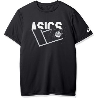 アシックス(asics)のasics アシックス テニスウェア半袖Tシャツ黒2041A090 メンズM新品(ウェア)